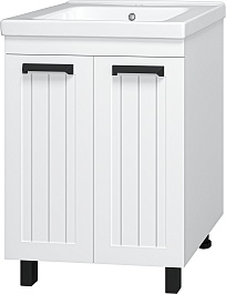 Misty Тумба с раковиной Спарта 65 белая – фотография-1